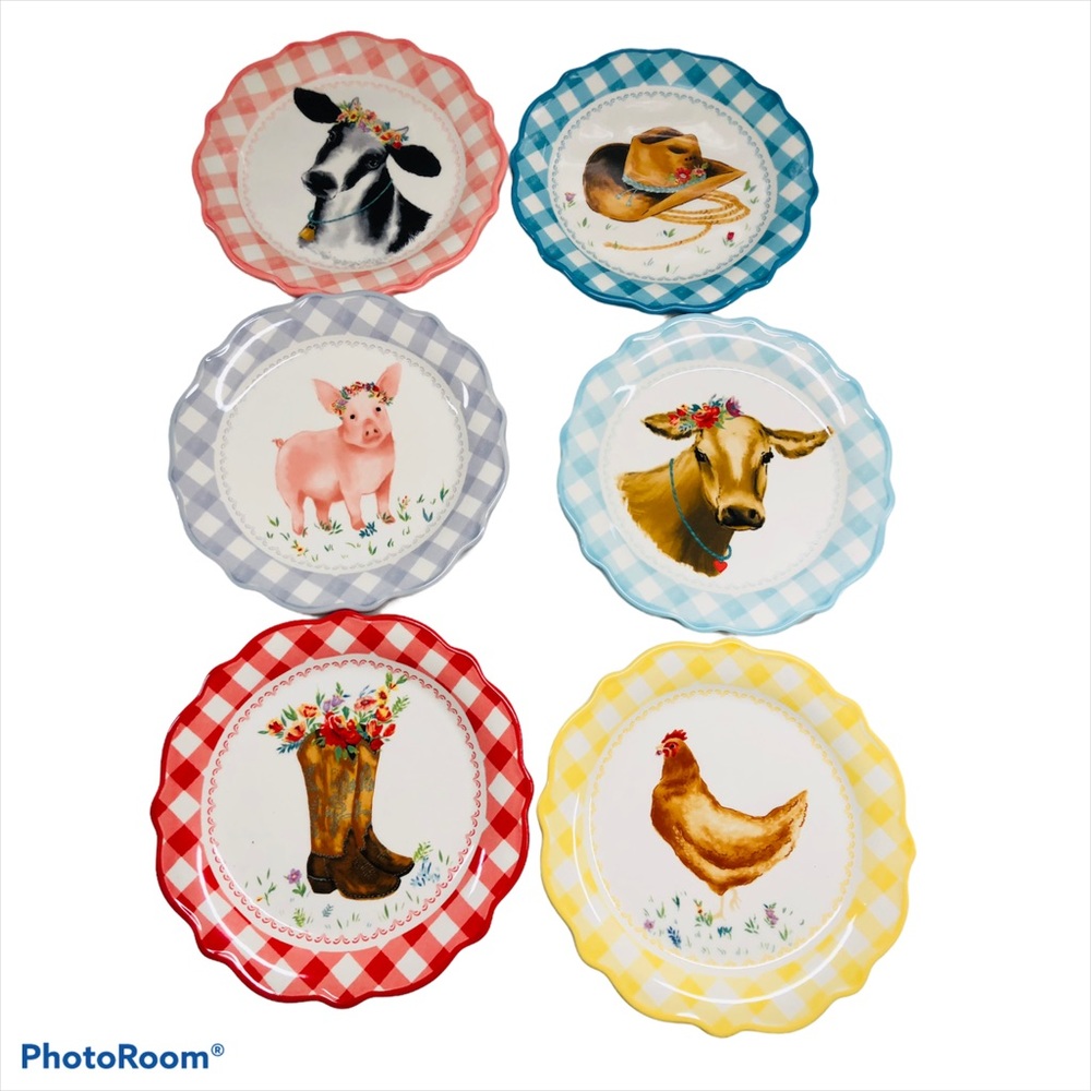 Set of 6 farmhouse dessert plates